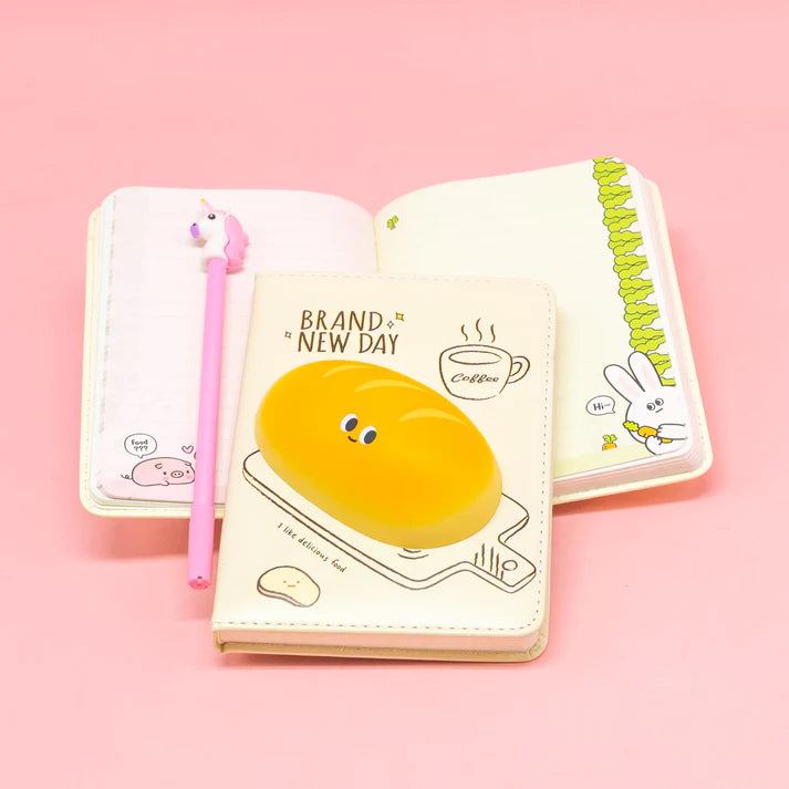 Cute Squishy Hardcover Notebook Bread