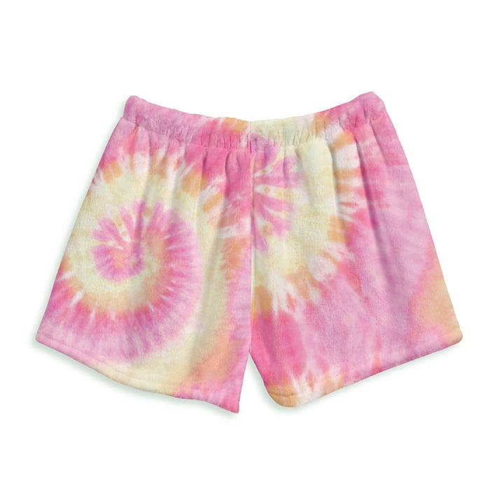 Pink Lemonade Tie Dye Fuzzy Shorts