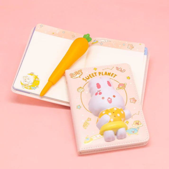 Cute Squishy Hardcover Notebook Cherry Bunny