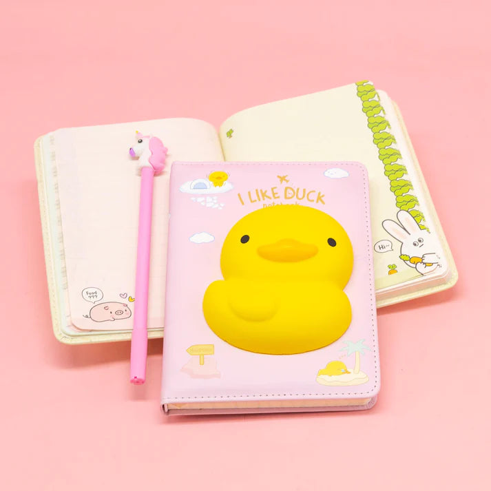 Cute Squishy Hardcover Notebook Duck