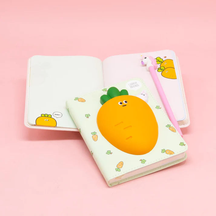 Cute Squishy Hardcover Notebook Carrot