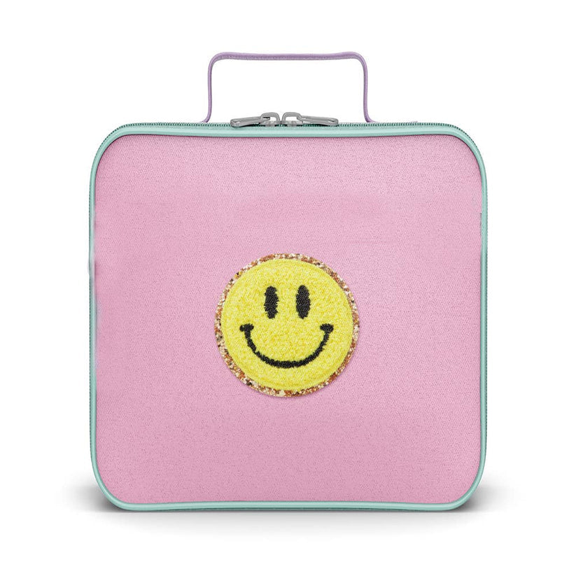 Smile Color Block Canvas Insulated Lunch Box